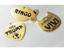 Bảng tên đeo cổ khắc chữ theo yêu cầu không phai cho cún mèo